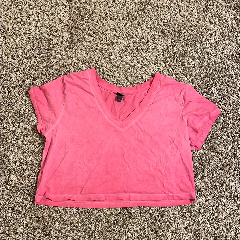 Wild Fable Pink Crop T-Shirt Short Sleeve